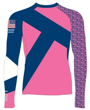 MEN TECH-TEE TOP LONG SLEEVE PINK | TOMS RIVER YC | PSNLZ'D