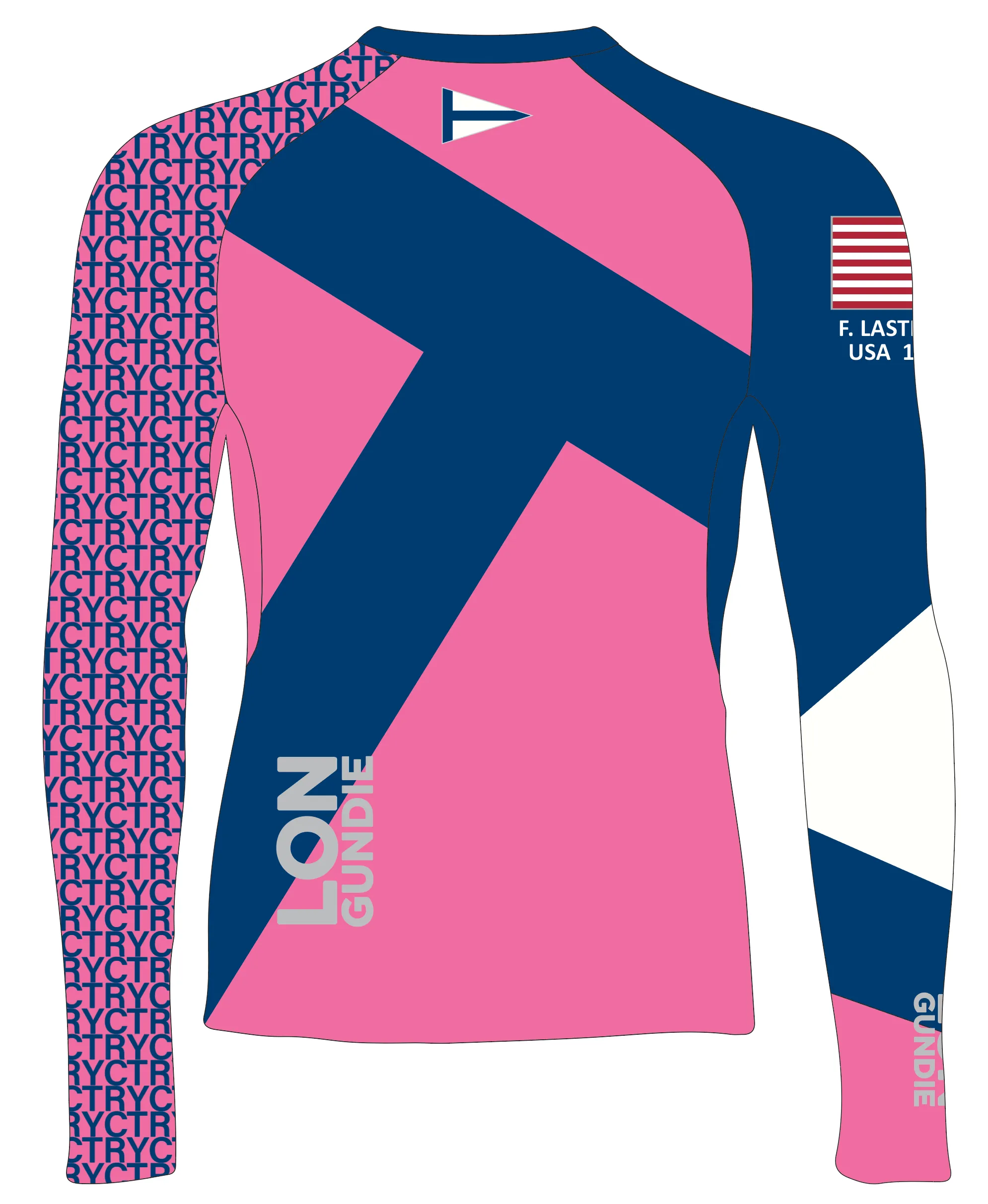 MEN TECH-TEE TOP LONG SLEEVE PINK | TOMS RIVER YC | PSNLZ'D