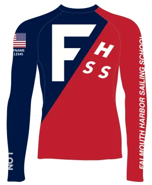 MEN TECH-TEE TOP LONG SLEEVE RED | FALMOUTH HARBOR SAILING SCHOOL | PSNLZ'D