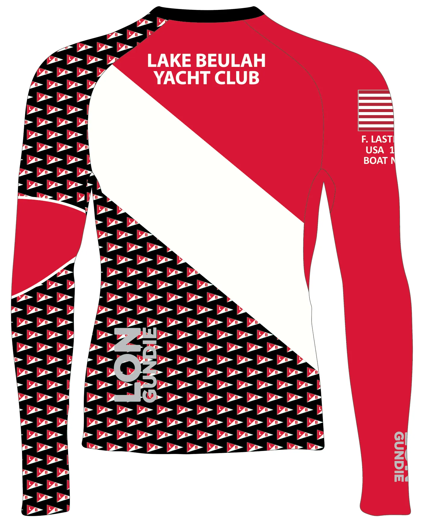 MEN TECH-TEE TOP LONG SLEEVE RED | LAKE BEULAH YACHT CLUB | PSNLZ'D