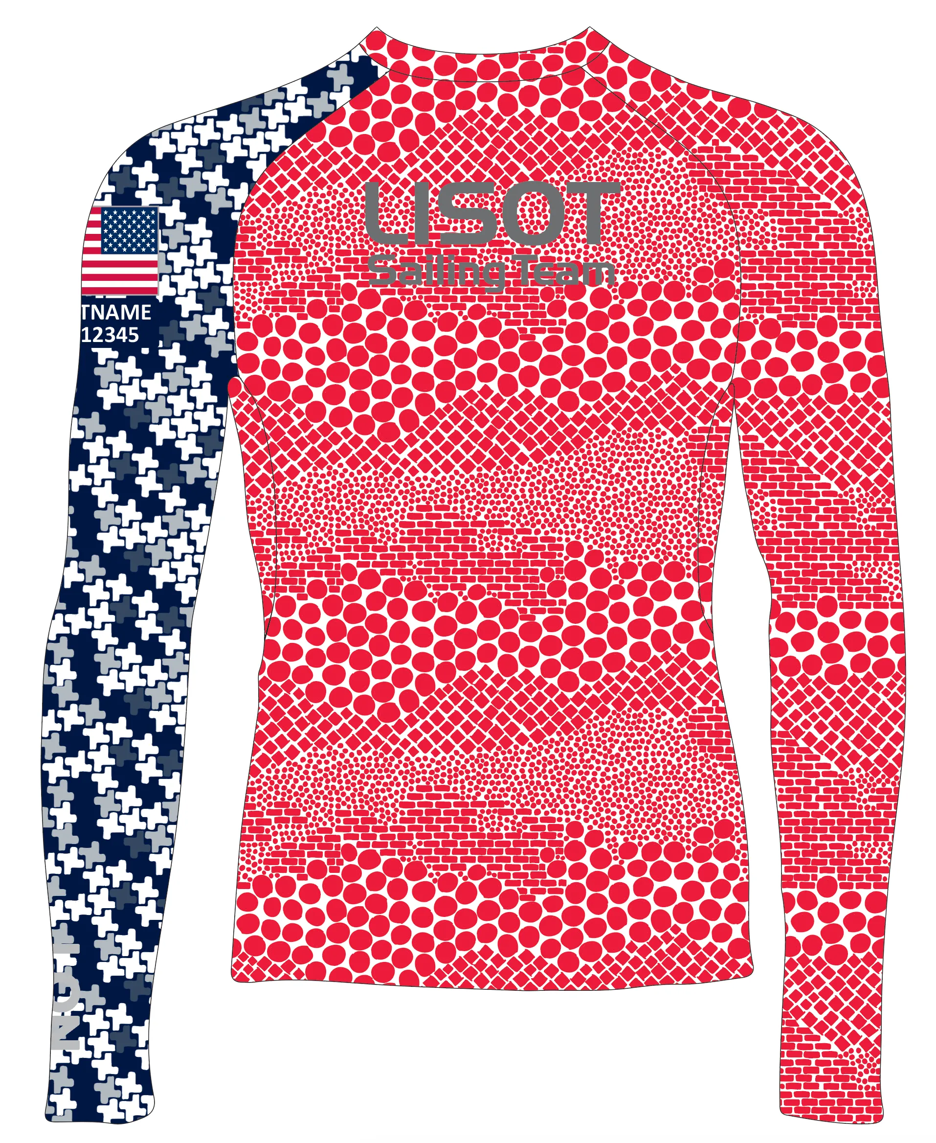 MEN TECH-TEE TOP LONG SLEEVE RED | LISOT | PSNLZ'D