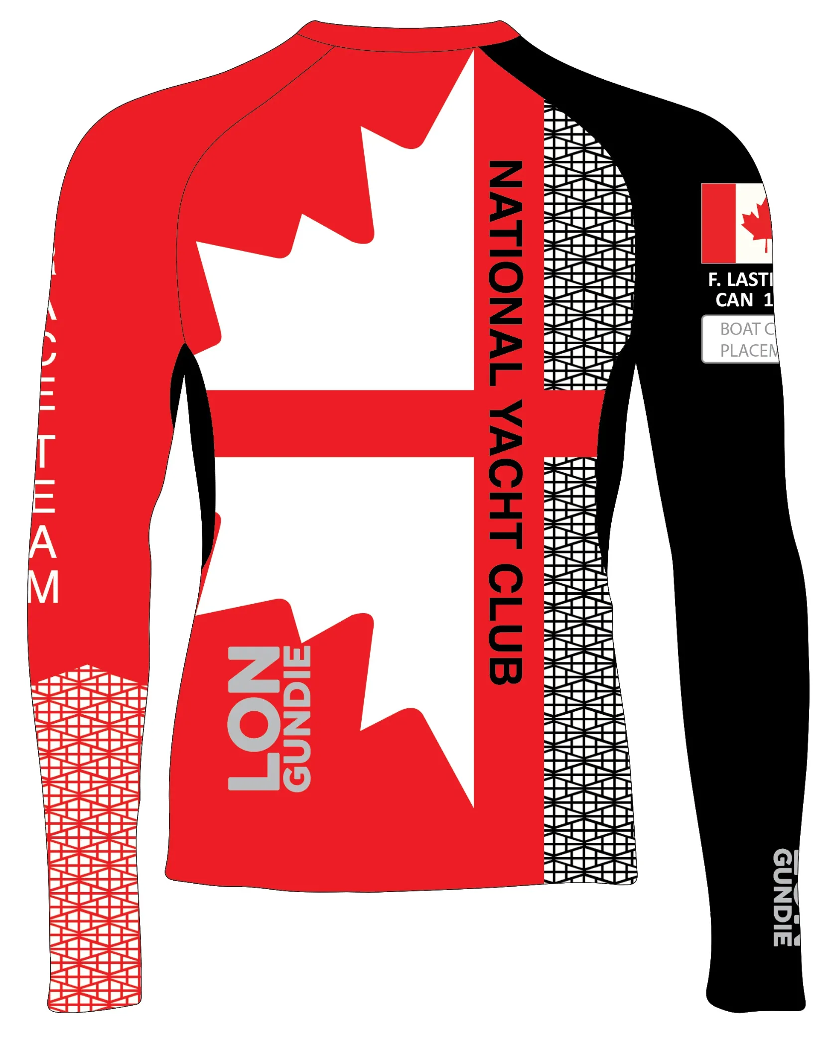 MEN TECH-TEE TOP LONG SLEEVE RED | NATIONAL YACHT CLUB | PSNLZ'D