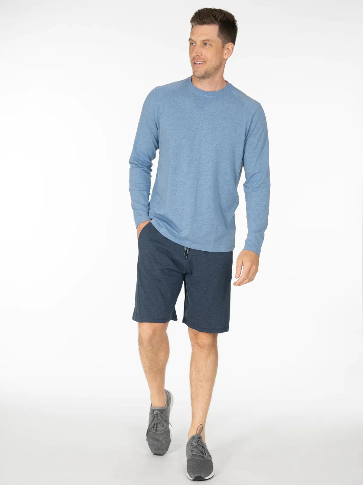 Men’s Carrollton Long Sleeve Fitness Tee (452- Chambray Heather)