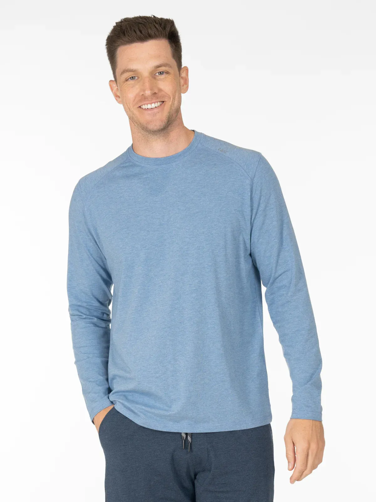 Men’s Carrollton Long Sleeve Fitness Tee (452- Chambray Heather)