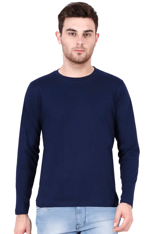 Men’s Full-Sleeve Round Neck T-Shirt – Sleek, Comfortable, and Versatile