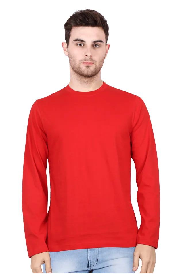 Men’s Full-Sleeve Round Neck T-Shirt – Sleek, Comfortable, and Versatile