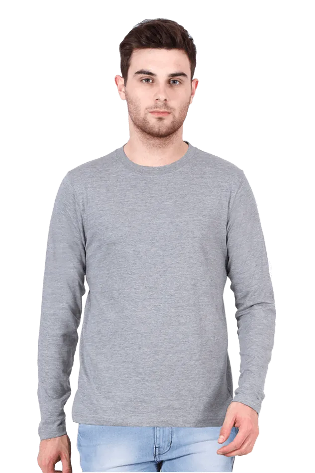Men’s Full-Sleeve Round Neck T-Shirt – Sleek, Comfortable, and Versatile