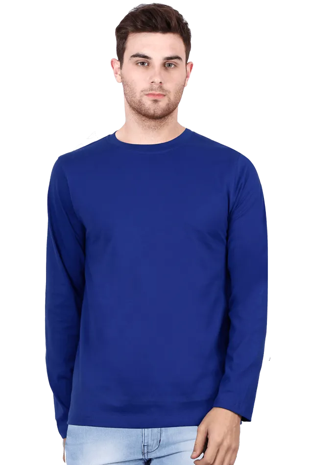 Men’s Full-Sleeve Round Neck T-Shirt – Sleek, Comfortable, and Versatile