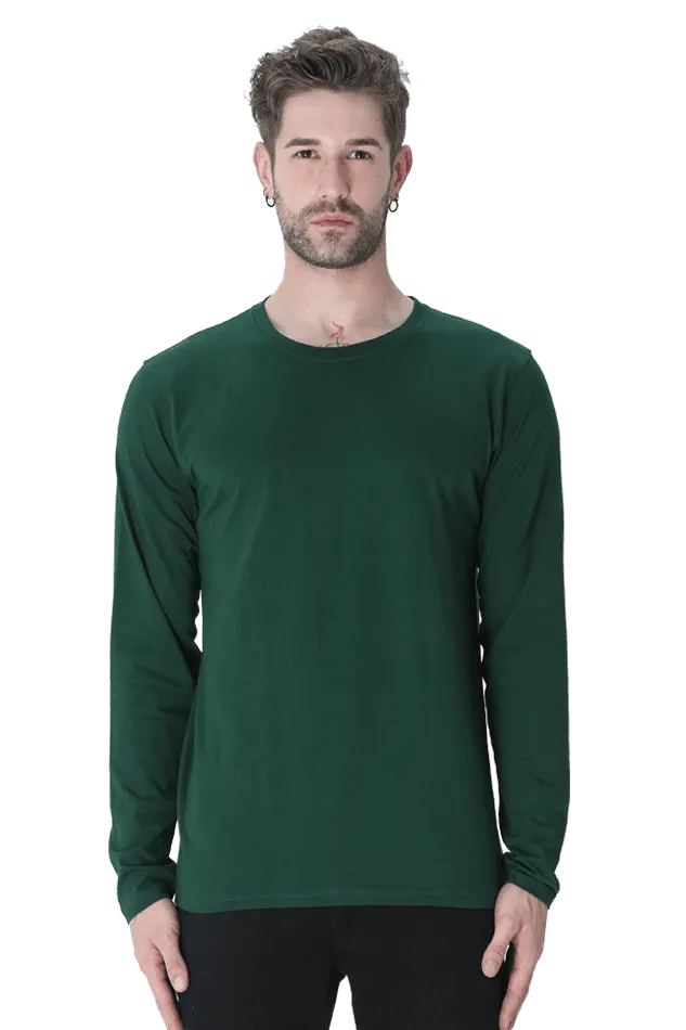 Men’s Full-Sleeve Round Neck T-Shirt – Sleek, Comfortable, and Versatile