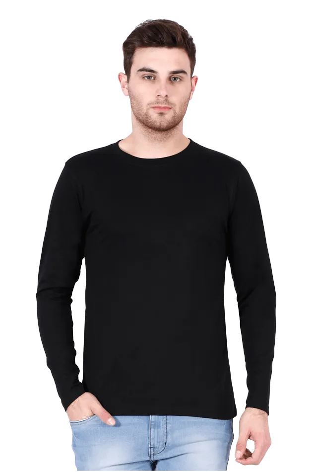 Men’s Full-Sleeve Round Neck T-Shirt – Sleek, Comfortable, and Versatile