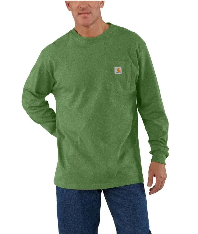 Men's Loose Fit Heavyweight Long-Sleeve Pocket T-Shirt - Big