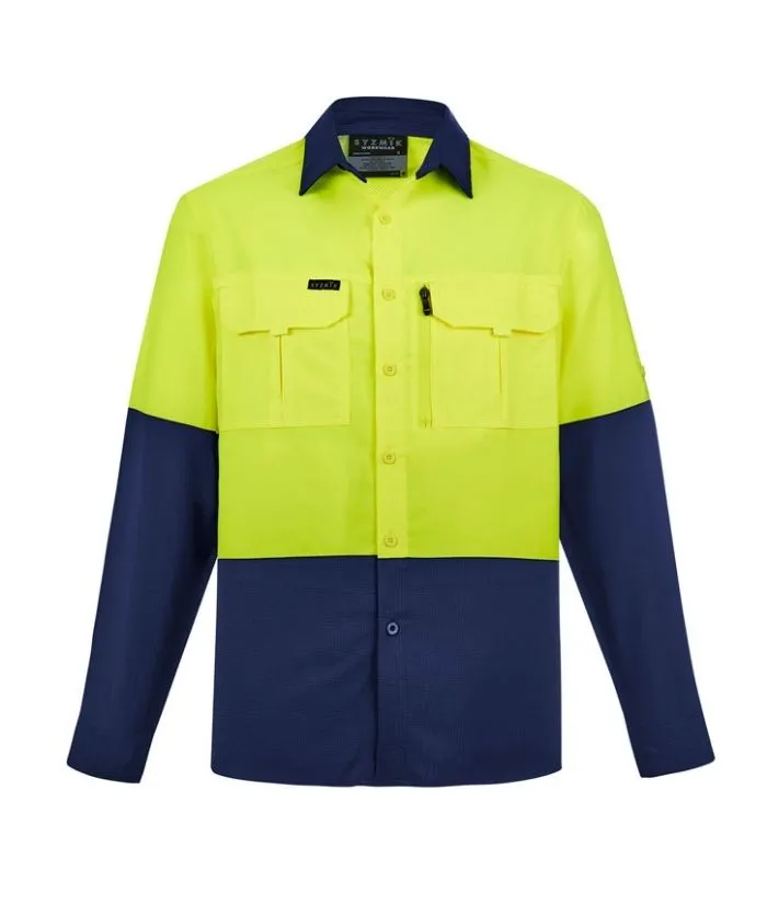 Mens Outdoor Hi Vis, 100% Polyester, L/S Shirt