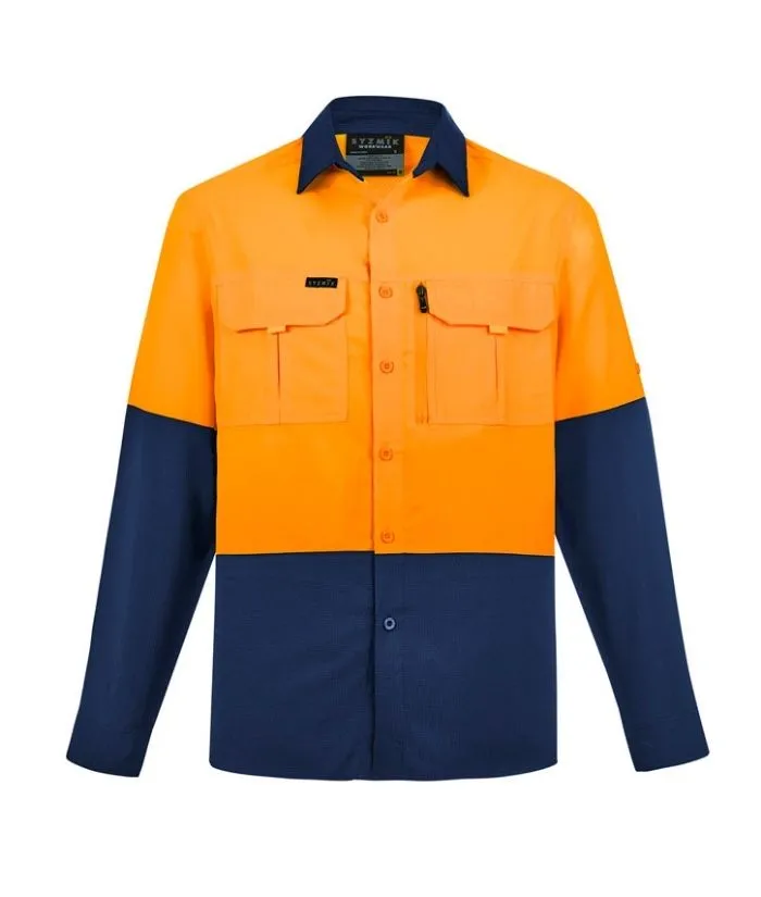 Mens Outdoor Hi Vis, 100% Polyester, L/S Shirt