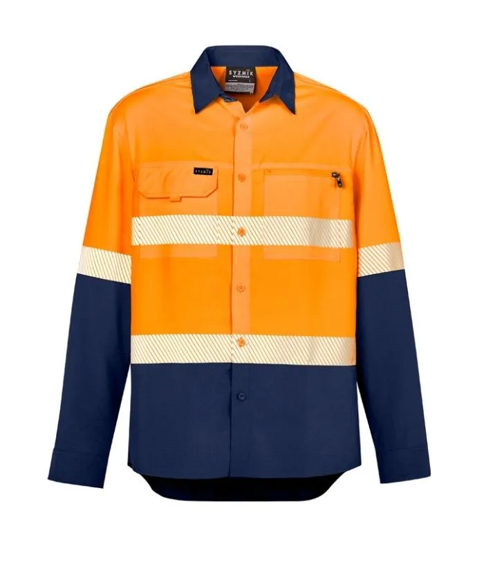 Mens Outdoor Hi Vis Segmented Tape L/S Shirt