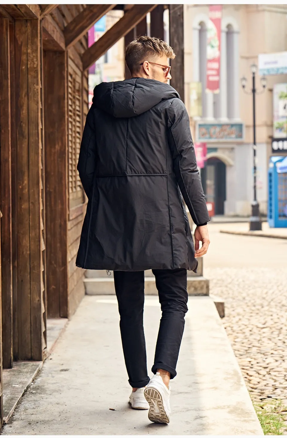 Men's Winter Thick Hooded Long Down Parka