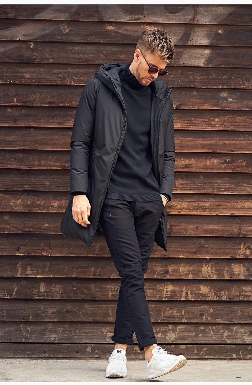 Men's Winter Thick Hooded Long Down Parka