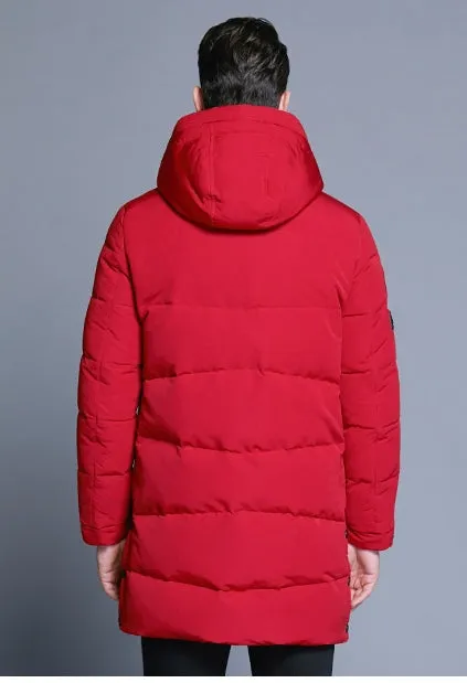 Men's Winter Warm Windproof Hooded Long Parka