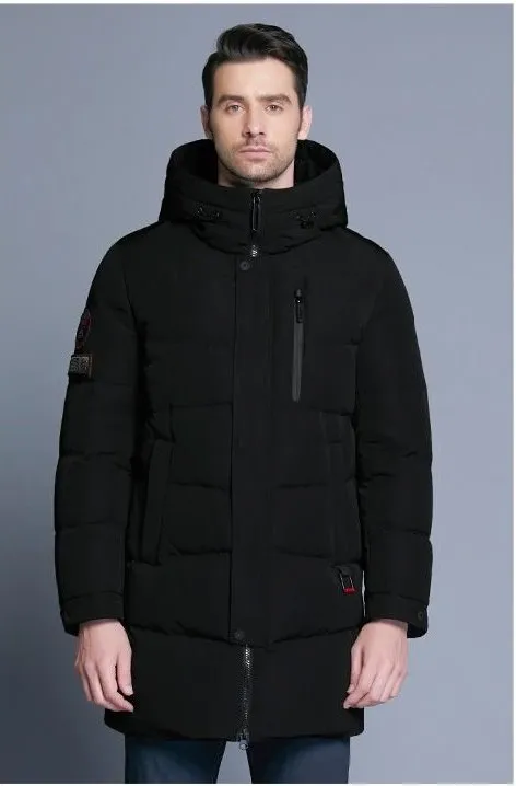 Men's Winter Warm Windproof Hooded Long Parka