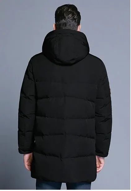 Men's Winter Warm Windproof Hooded Long Parka