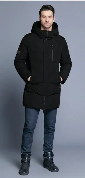Men's Winter Warm Windproof Hooded Long Parka
