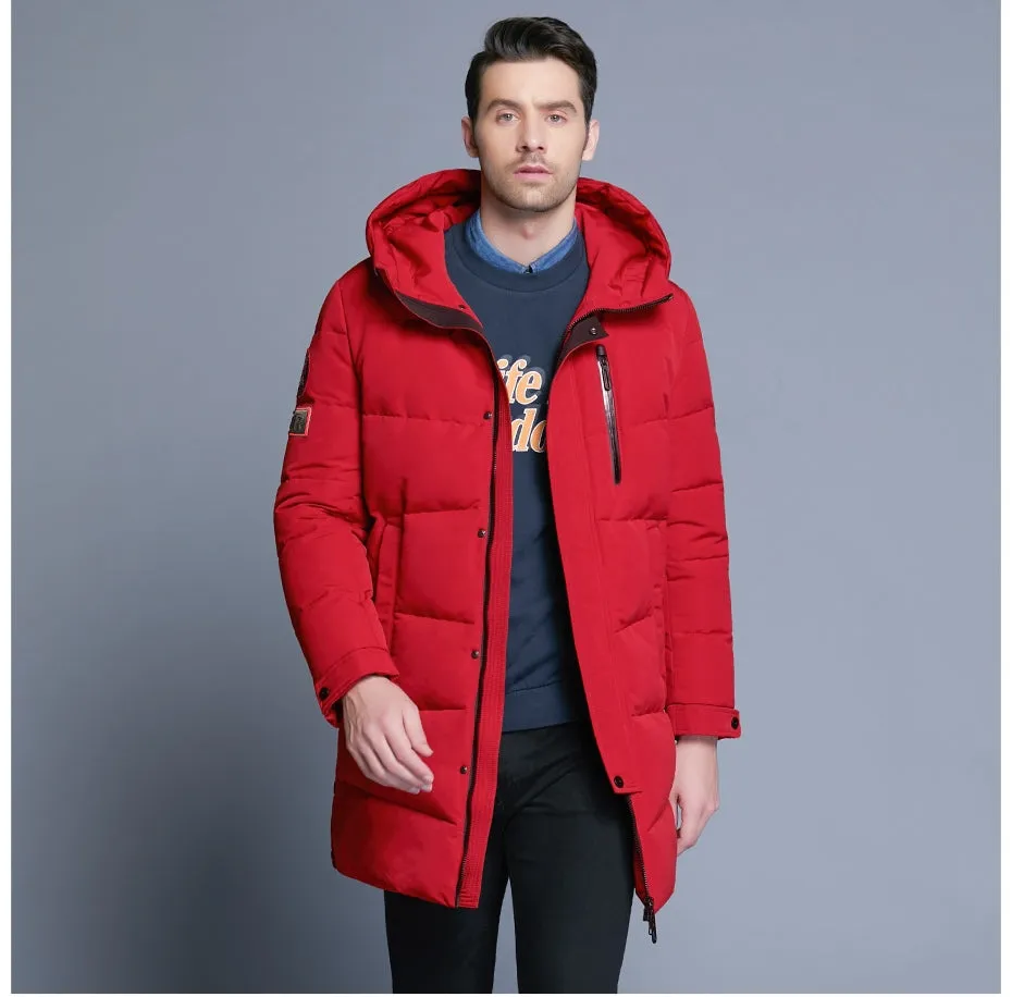 Men's Winter Warm Windproof Hooded Long Parka