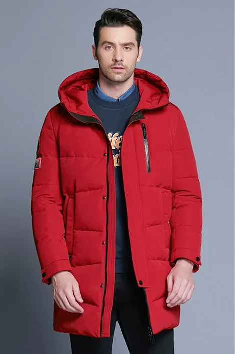 Men's Winter Warm Windproof Hooded Long Parka