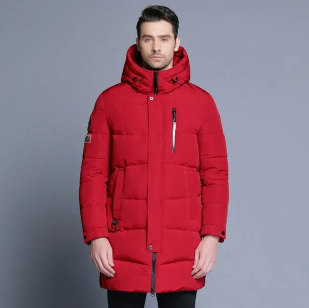Men's Winter Warm Windproof Hooded Long Parka