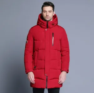 Men's Winter Warm Windproof Hooded Long Parka