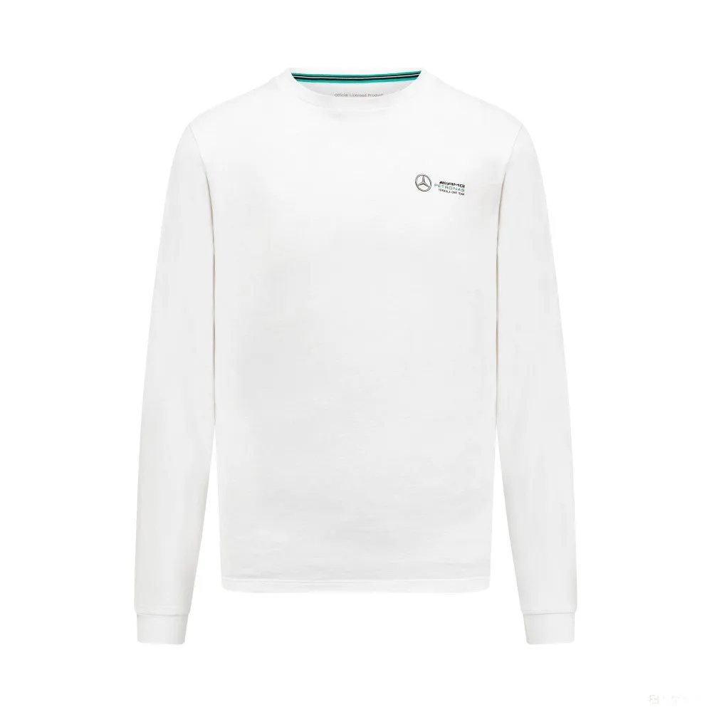 Mercedes Mens Long Slevee Tee, White