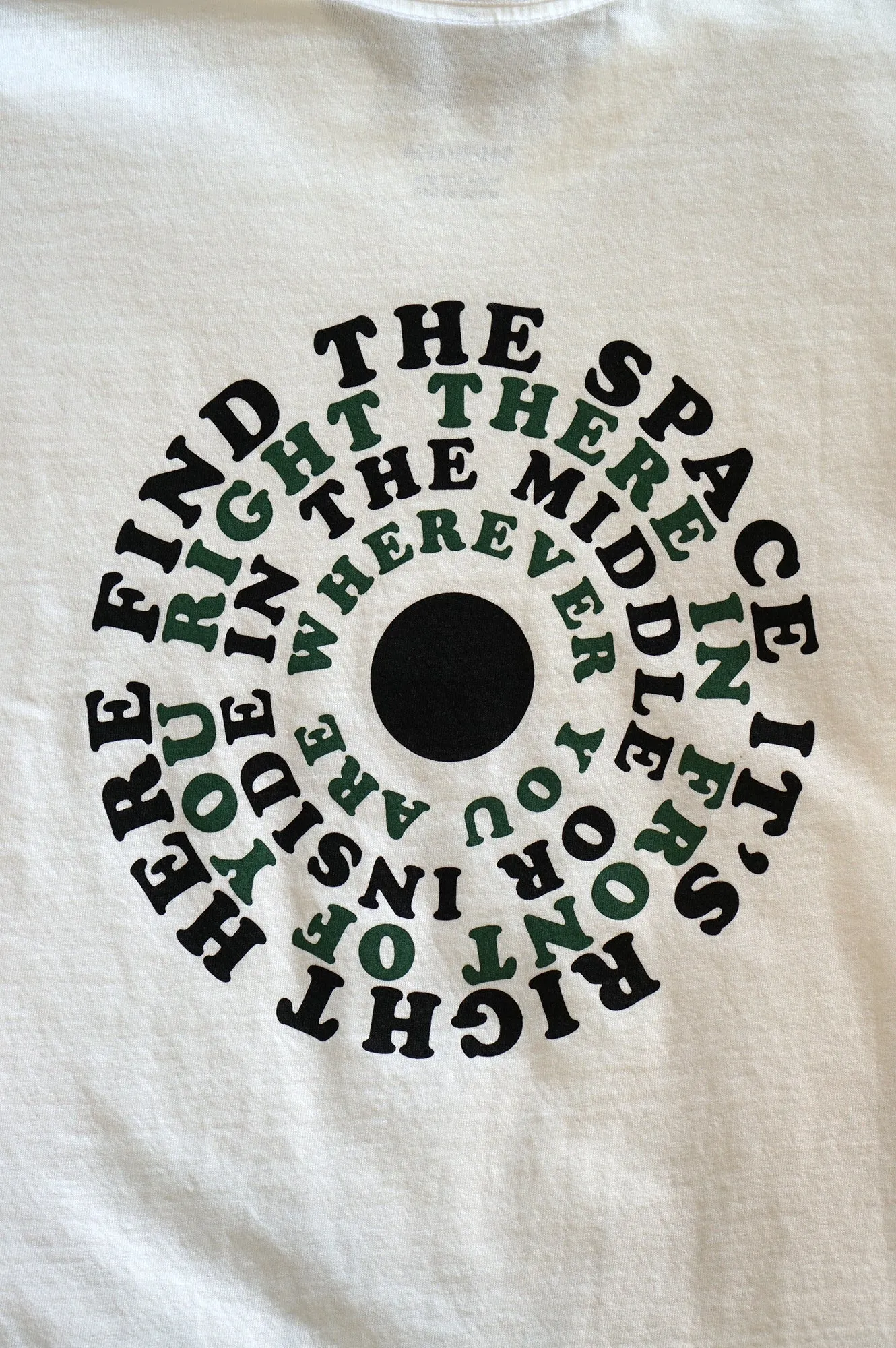 MIDFLD Right Here Long Sleeve Crewneck T-Shirt - Off White
