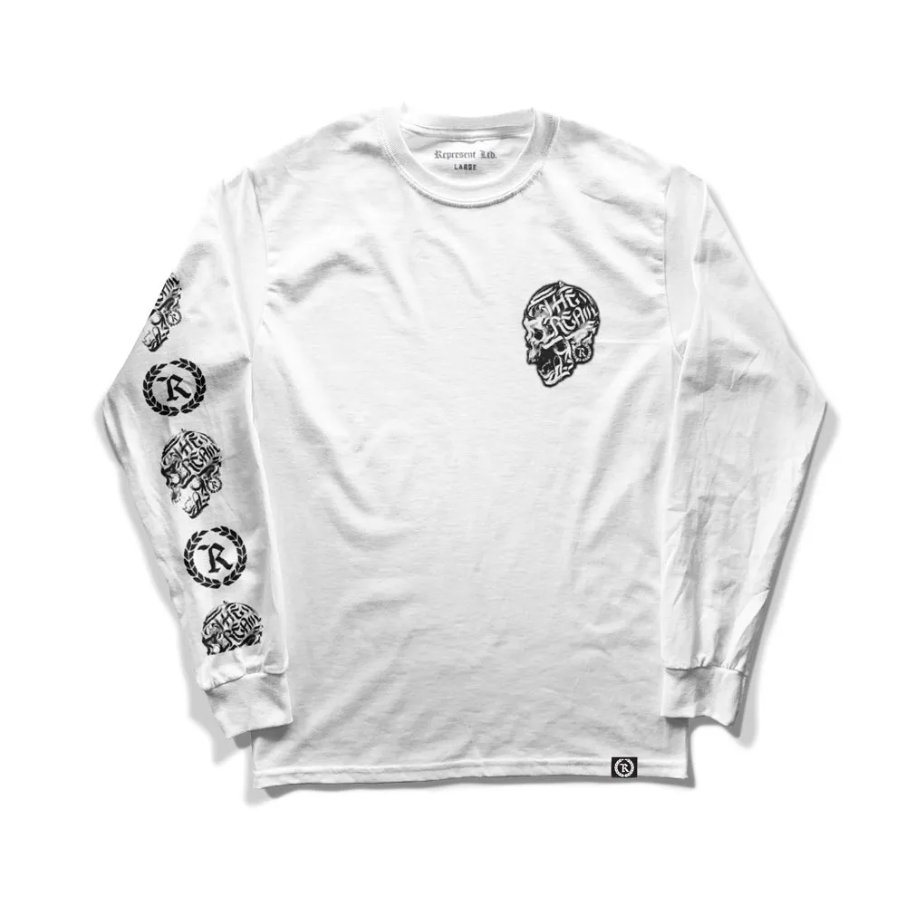 Mindz Playing Tricks Heavy Long Sleeve Tee [WHITE] LIMITED EDITION