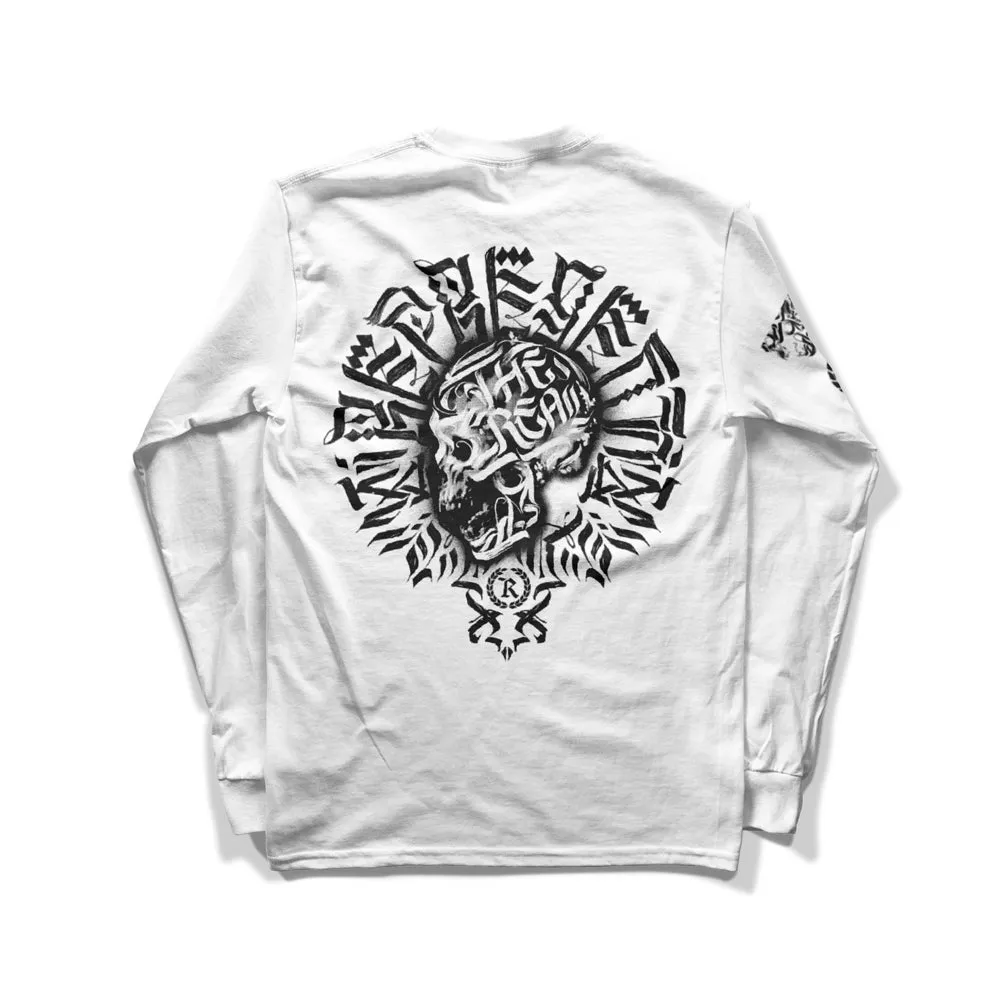 Mindz Playing Tricks Heavy Long Sleeve Tee [WHITE] LIMITED EDITION