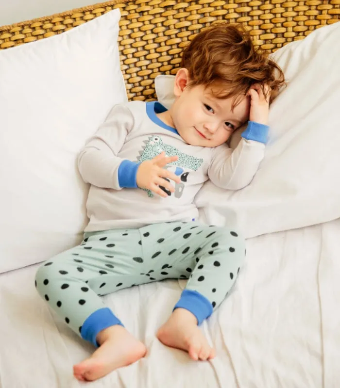 Mint Croco Long Sleeve Pajama