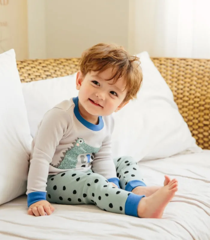 Mint Croco Long Sleeve Pajama