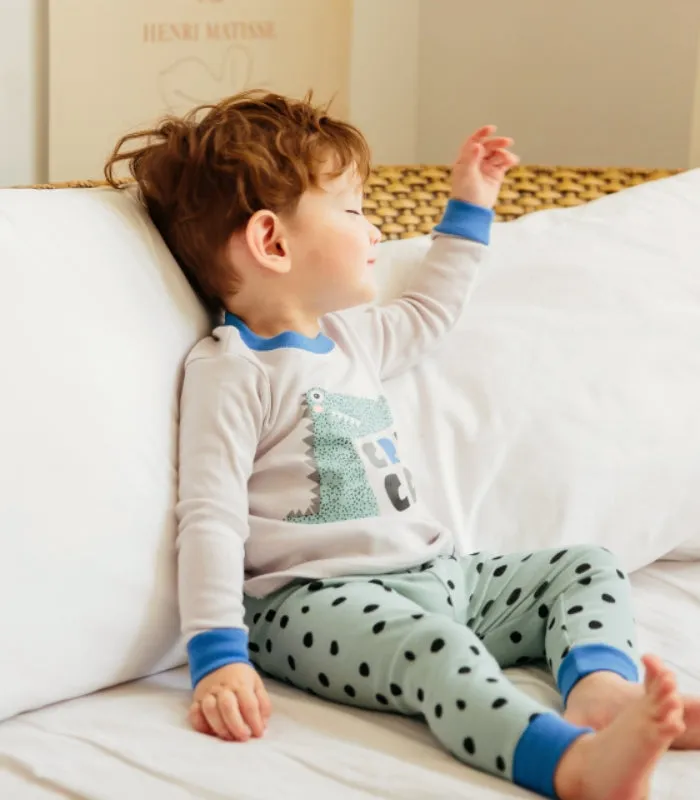 Mint Croco Long Sleeve Pajama