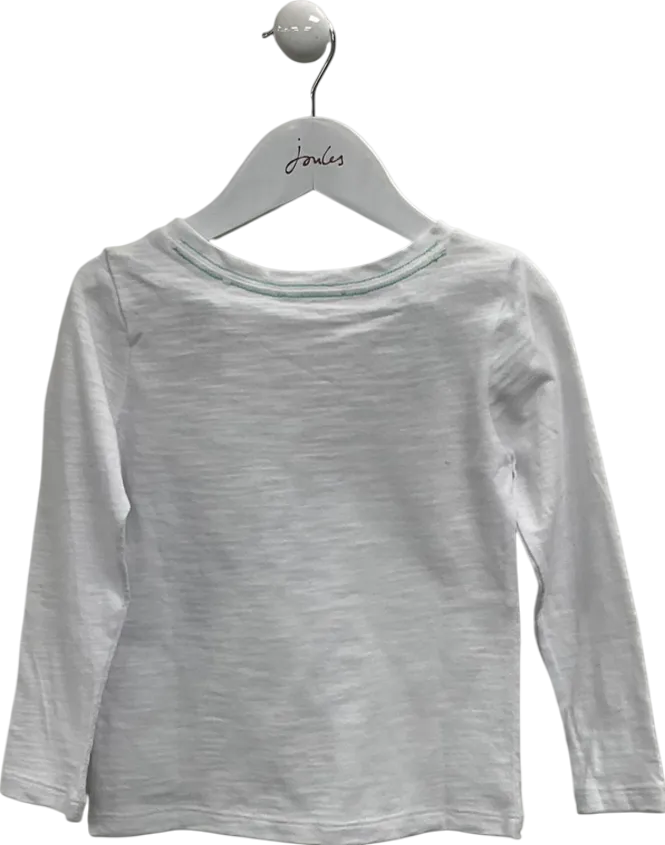 Mintie by Mint Velvet White Roller Badge Long Sleeve T-shirt 3 Years
