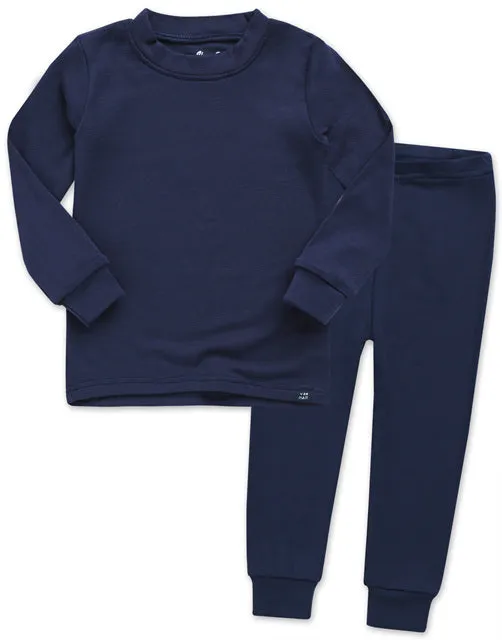Modal Long Sleeve Pajama (Powder Blue/Mint/Dark Blue/Navy)