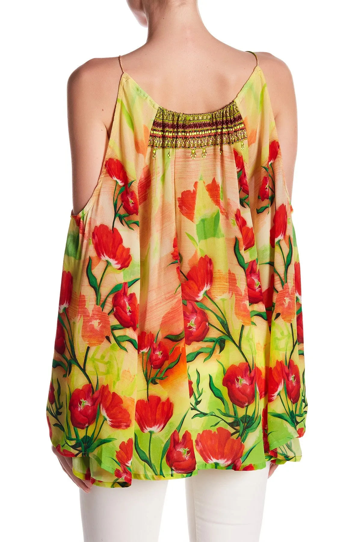 Mona Lisa Top in Tulip Red