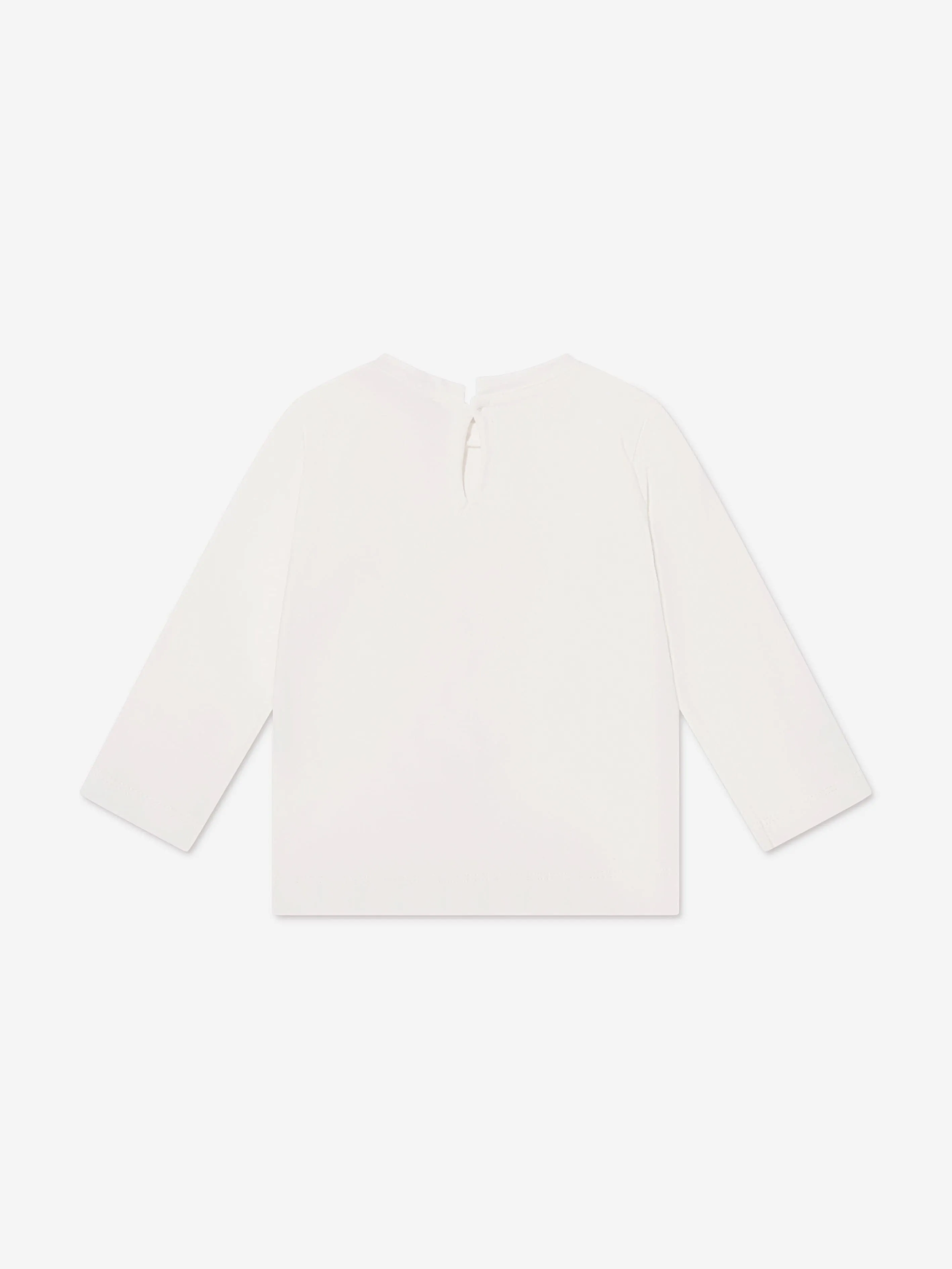 Monnalisa Baby Girls Long Sleeve Love T-Shirt in Ivory