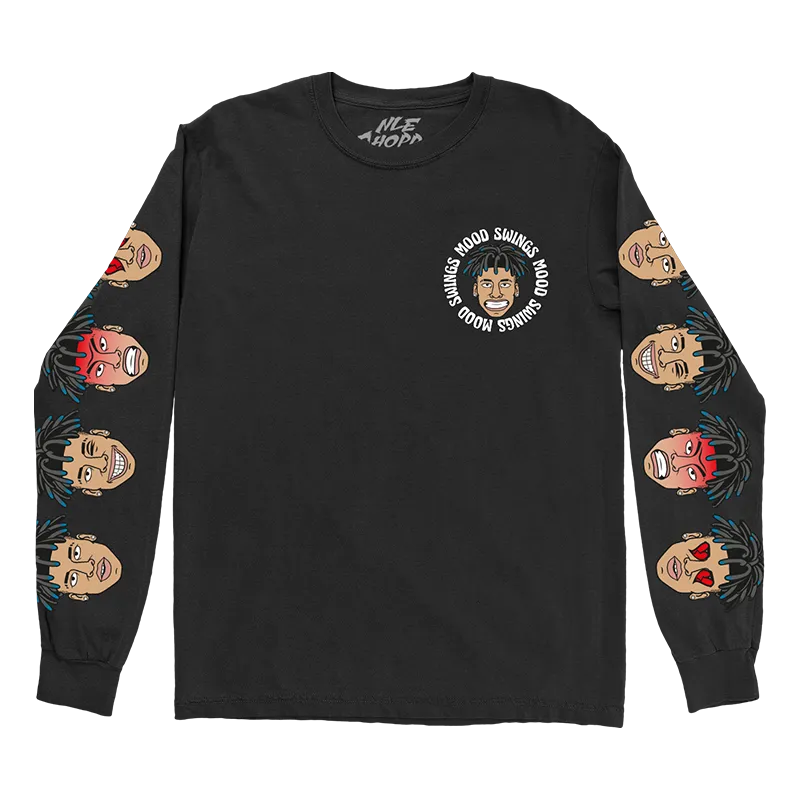 Mood Swings Long Sleeve Black T-Shirt   Digital Download
