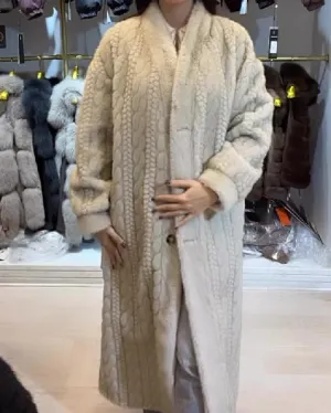 Multi-colored Fur Long Coat