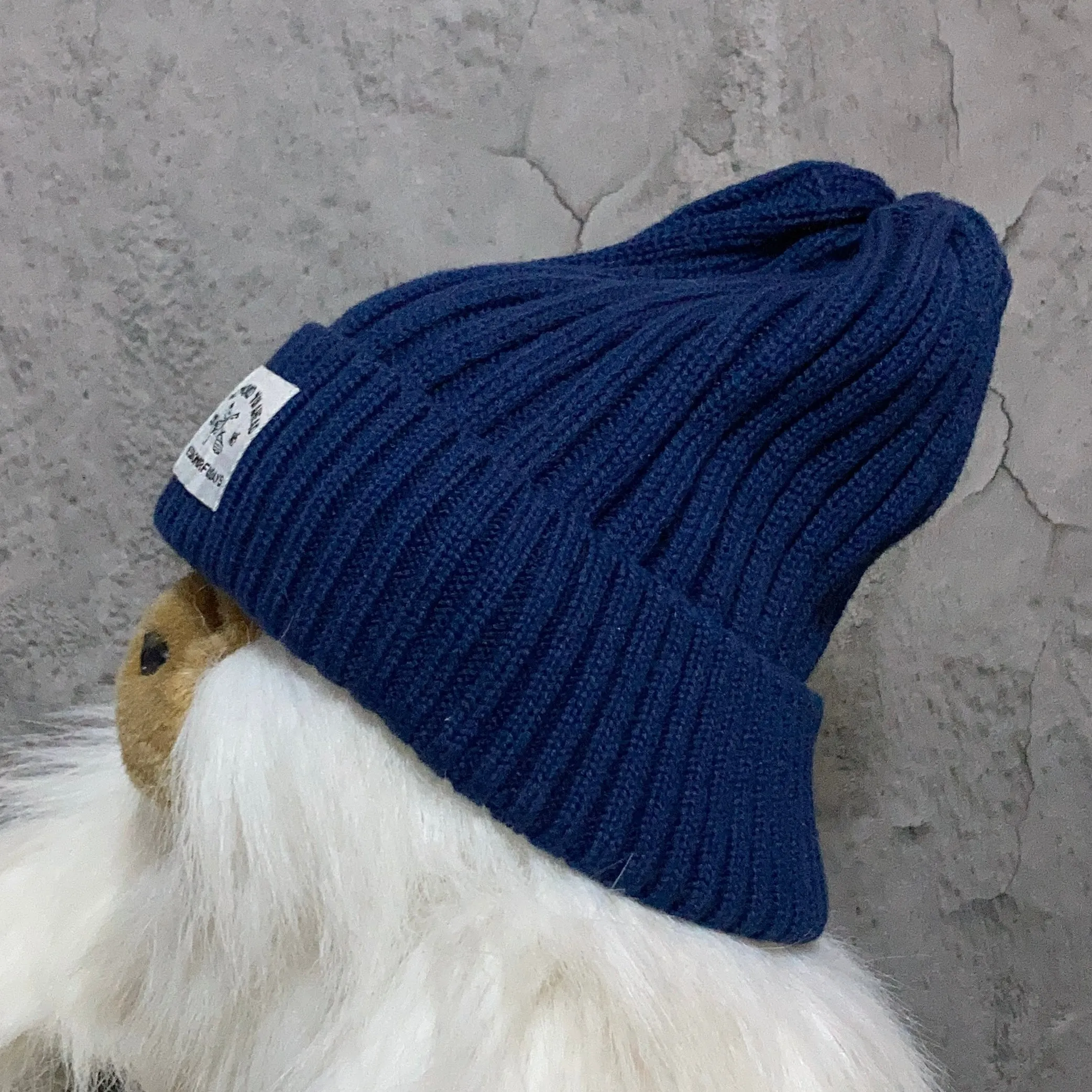navy knit watch cap