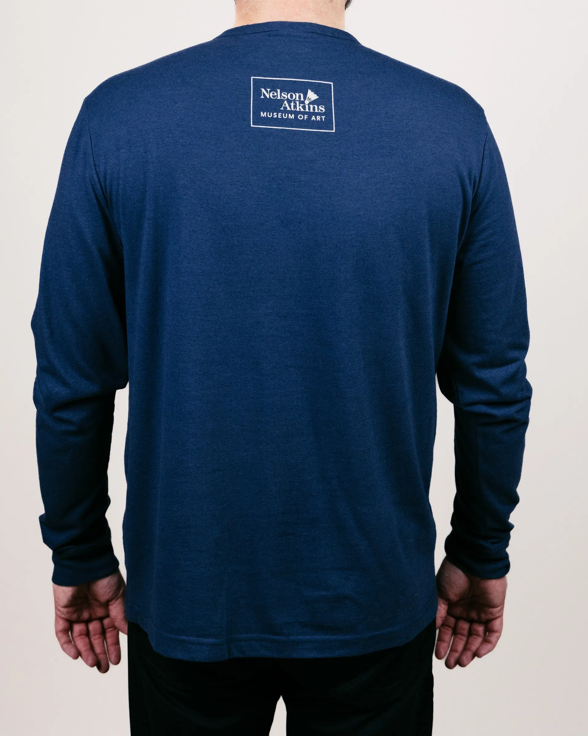 Nelson Atkins Hokusai KC Heart Navy Long Sleeve