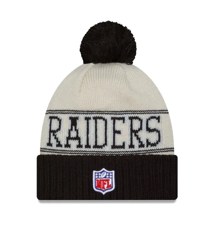 New Era 2023 Las Vegas Raiders Cold Weather Historic Pom Knit