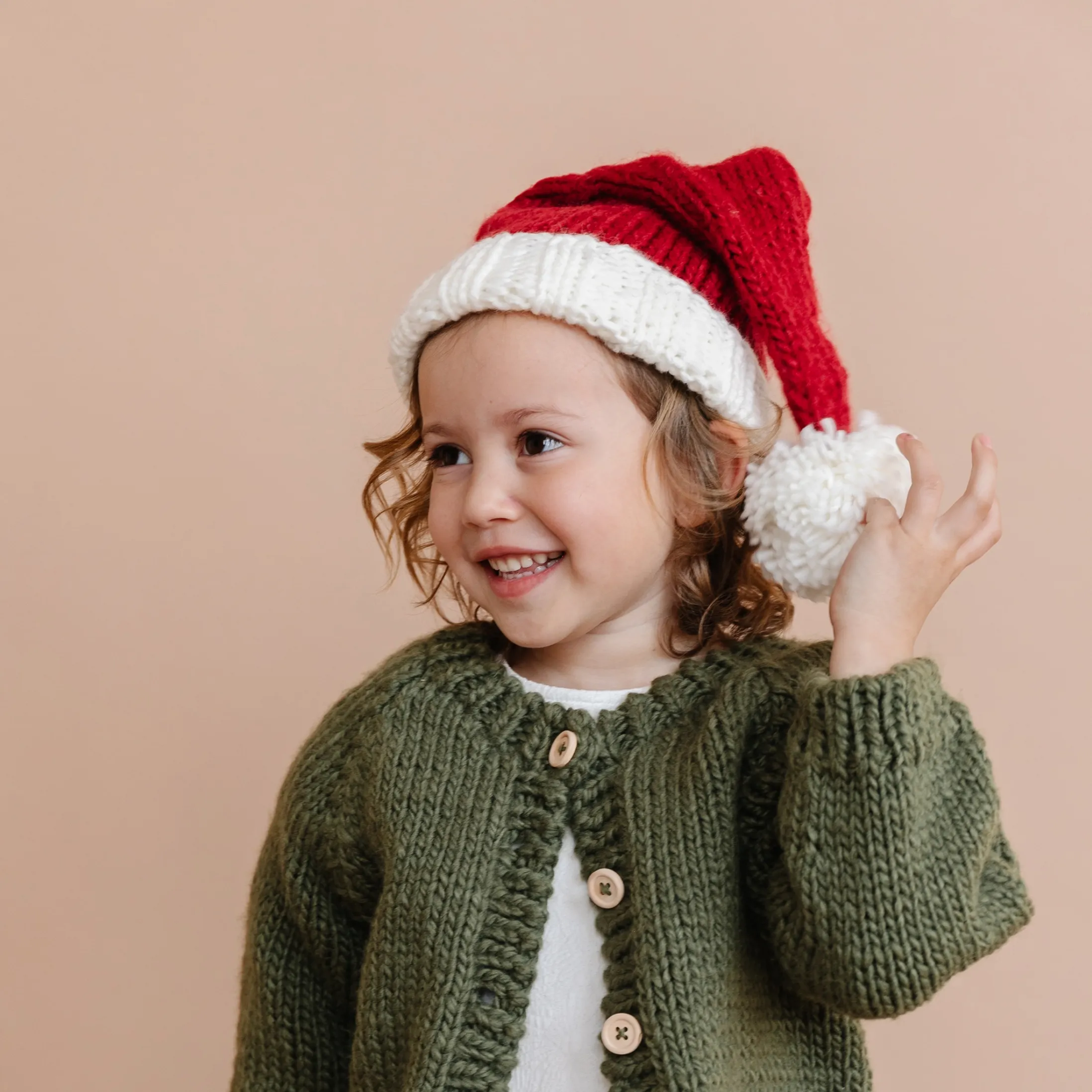 Nicholas Santa | Acrylic Hand Knit Kids & Baby Hat