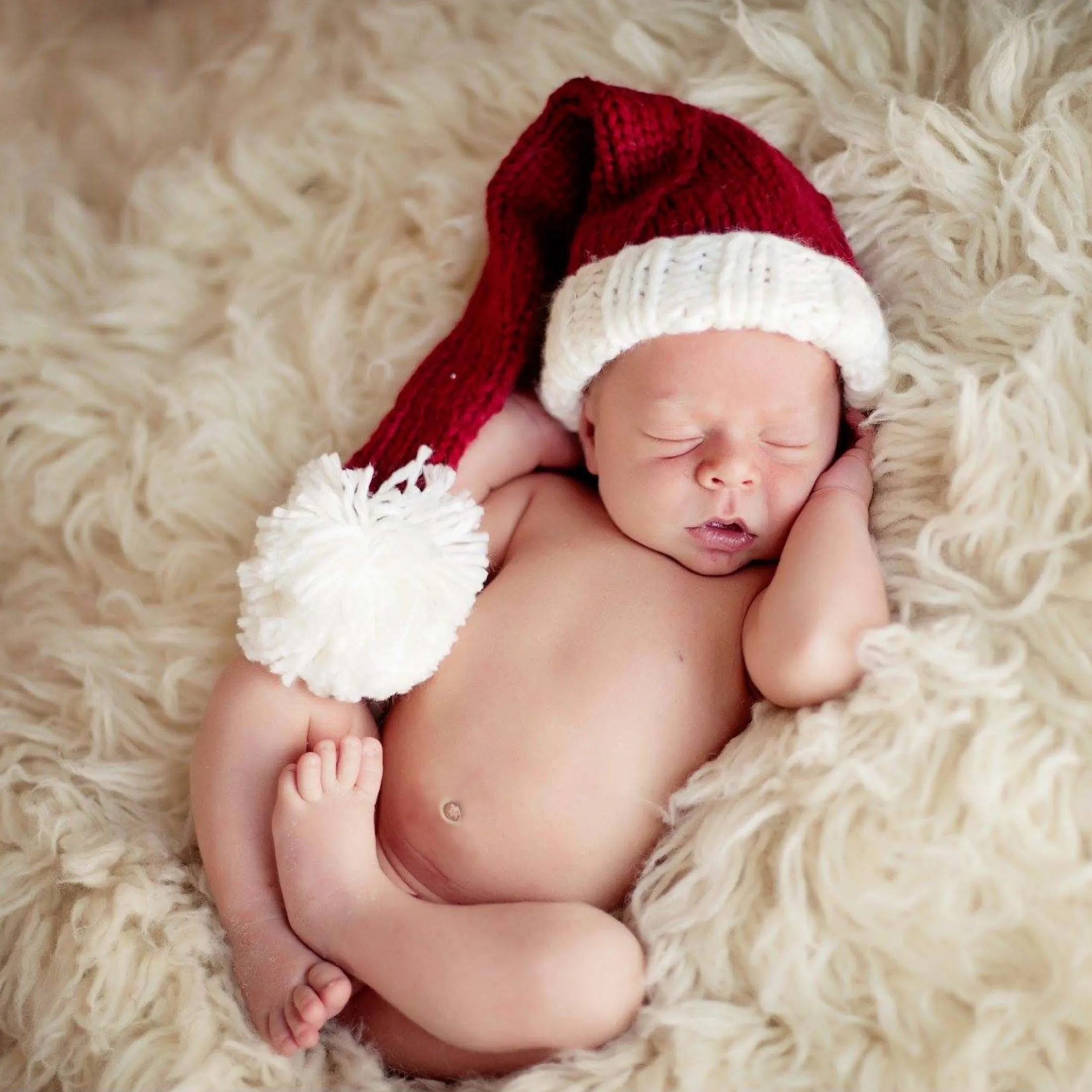 Nicholas Santa | Acrylic Hand Knit Kids & Baby Hat