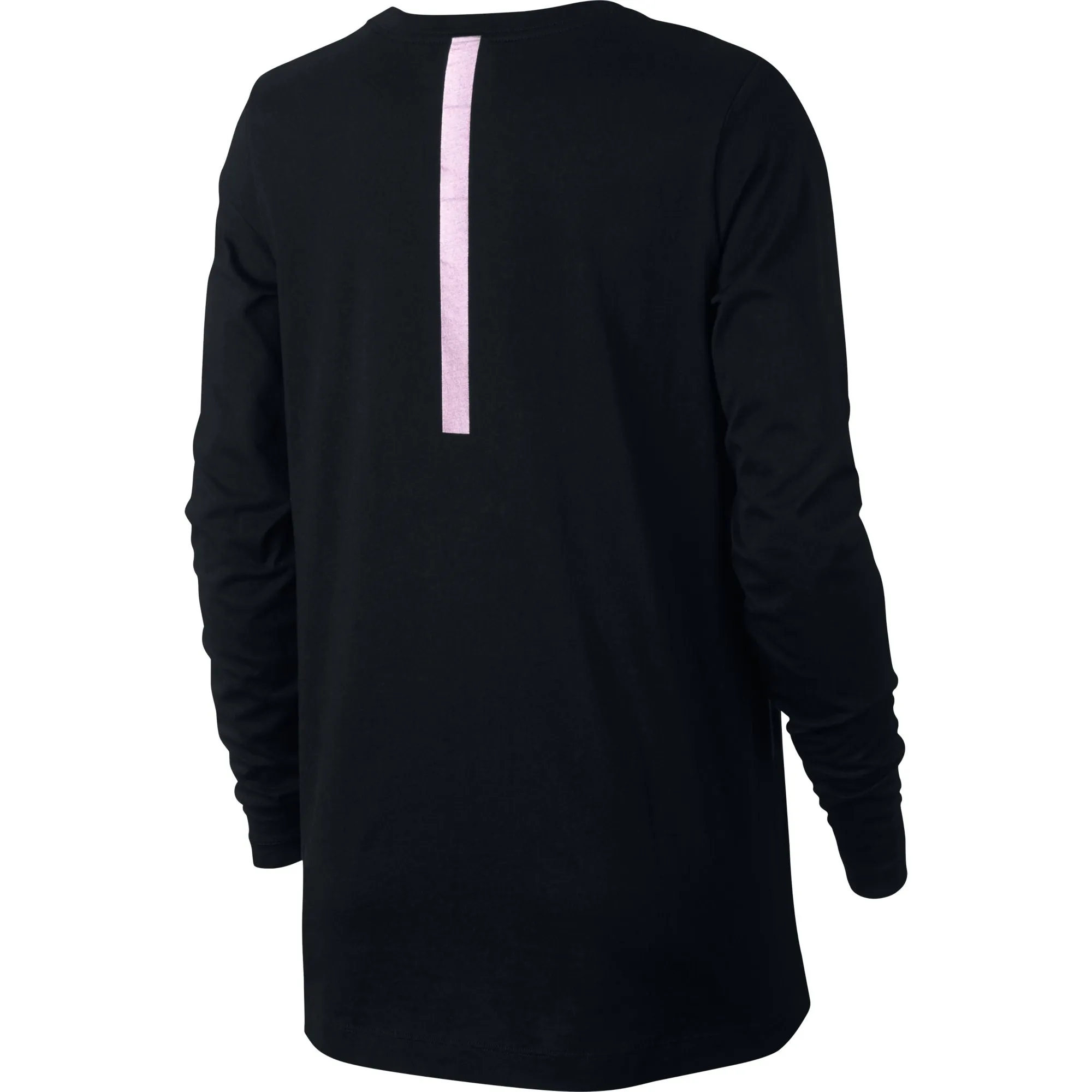 Nike Foil Swoosh Logo Long Sleeve Women's T-Shirt Black-Purple