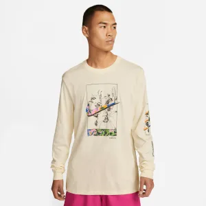 Nike Sportswear Men's Yellow 'Alabaster' Long-Sleeve T-Shirt
