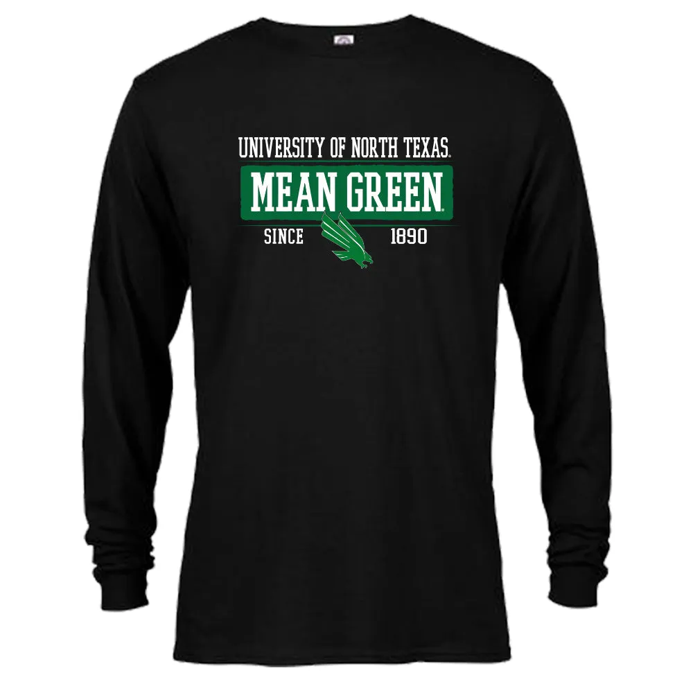 North Texas Mean Green Since 1890 Bar Mascot Long Sleeve T-Shirt