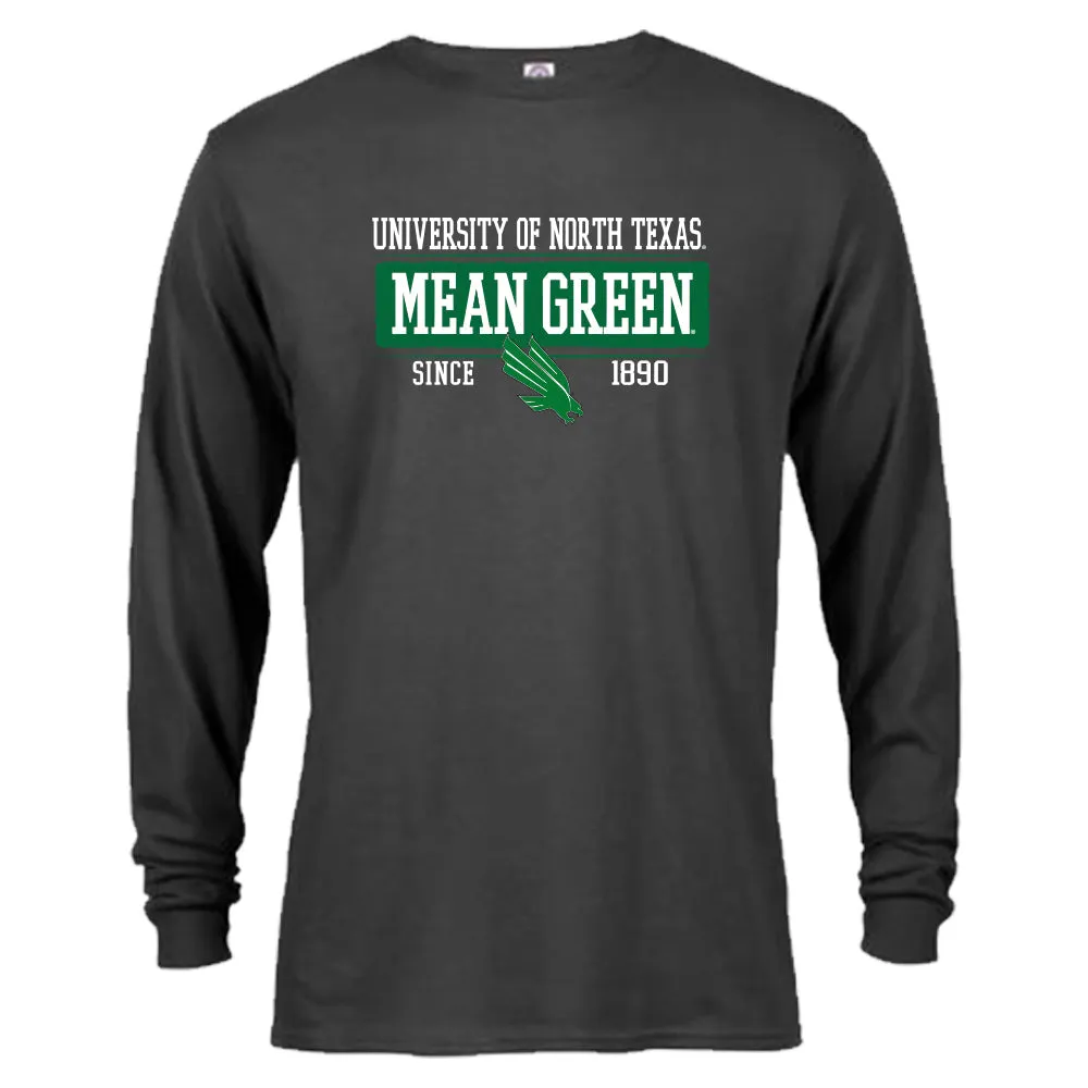 North Texas Mean Green Since 1890 Bar Mascot Long Sleeve T-Shirt